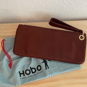 HOBO Rich brown/burgundy Leather Wristlet